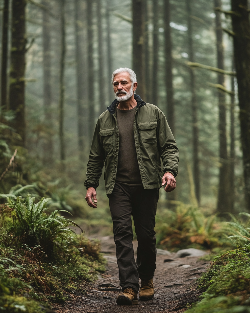 Editorial portrait in soft natural light — calm, considered, longevity register.